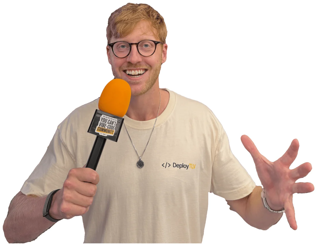 Myron Shneider with the orange Deploy mic